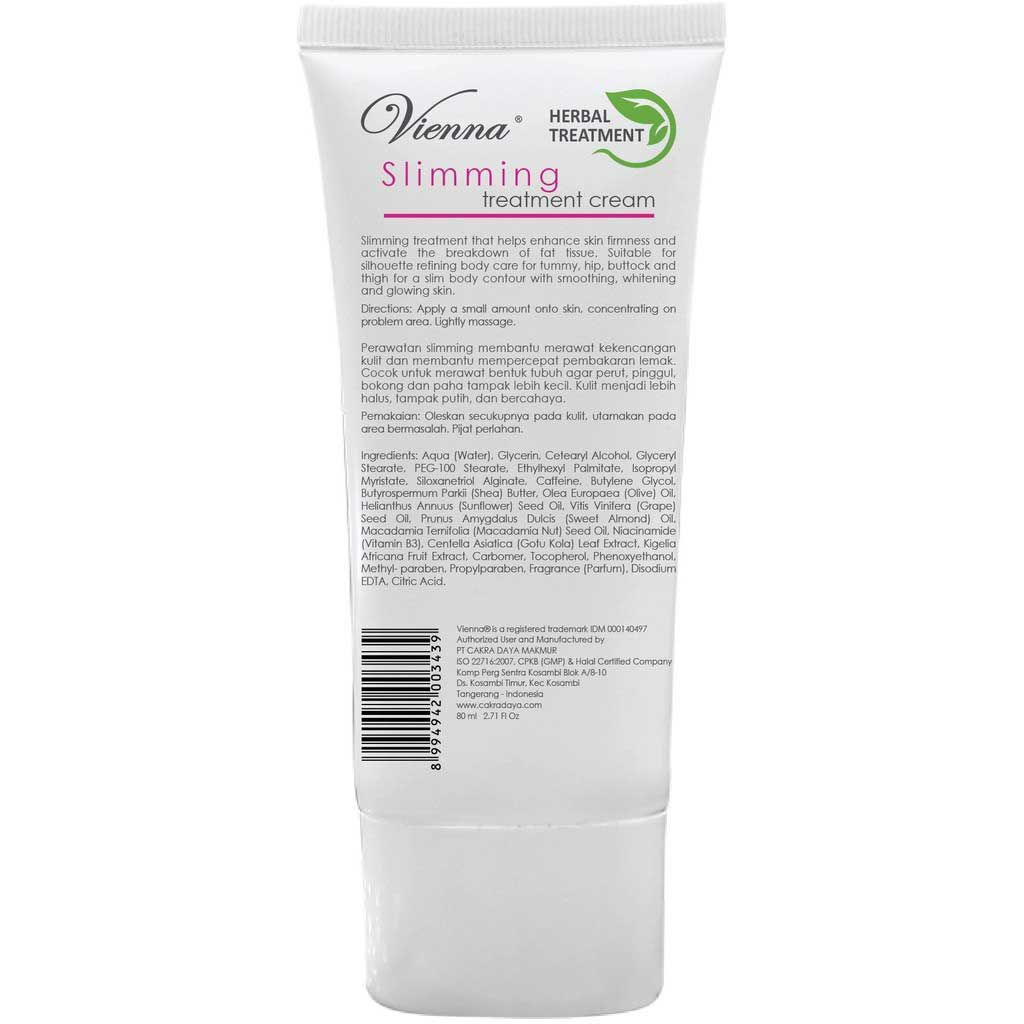 Vienna Body Treatment Slimming Cream  - 80Ml Tube - 2