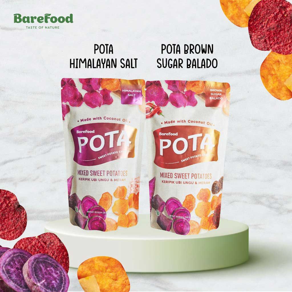 Paket POTA 1 (POTA Himalayan Salt & POTA Brown Sugar Balado) - Snack Sehat - Tinggi Serat - 1