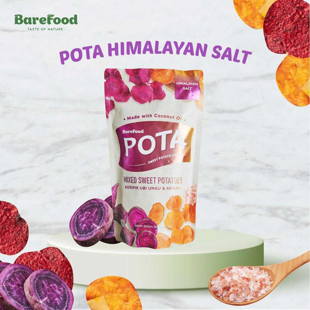 Paket POTA 1 (POTA Himalayan Salt & POTA Brown Sugar Balado) - Snack Sehat - Tinggi Serat - 2