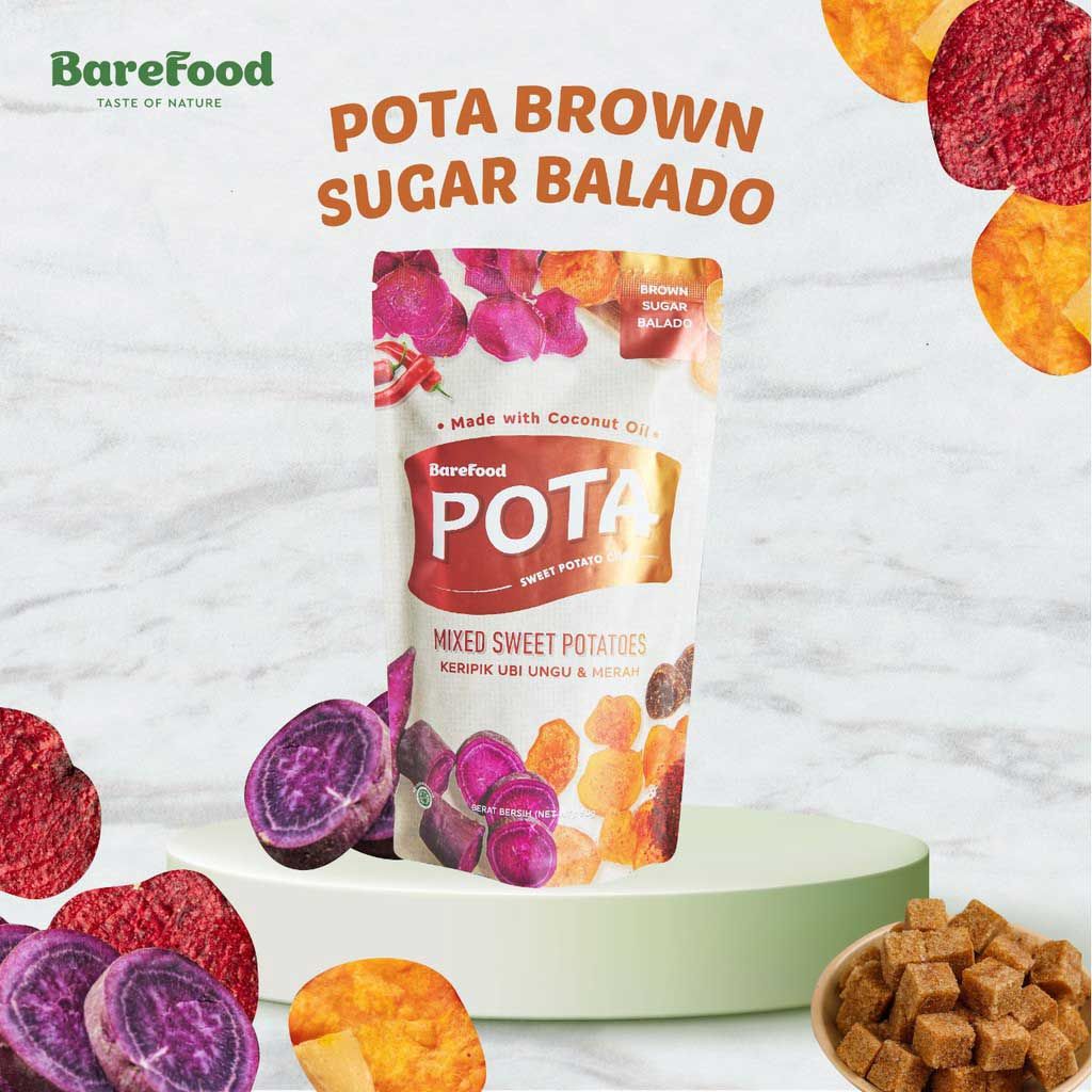 Paket POTA 1 (POTA Himalayan Salt & POTA Brown Sugar Balado) - Snack Sehat - Tinggi Serat - 3