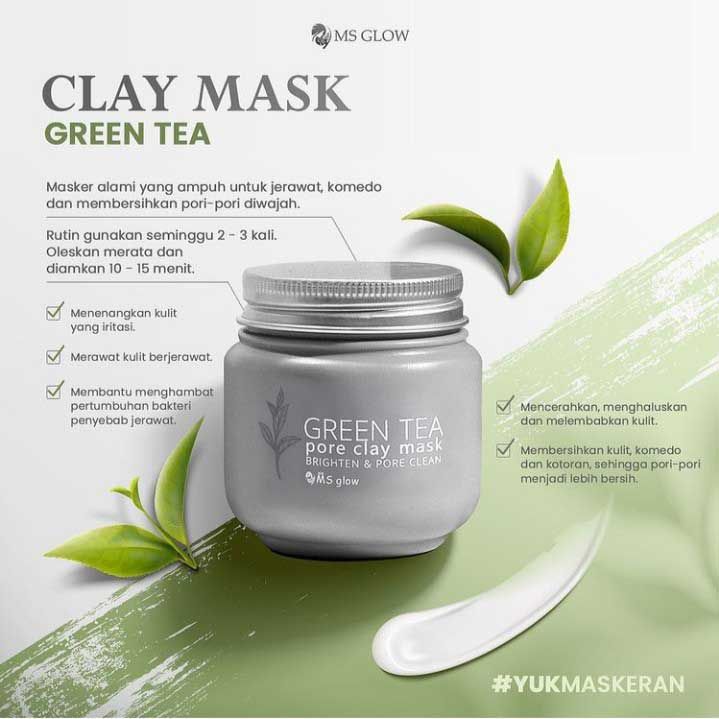 MS Glow Pore Clay Mask Green Tea - 2