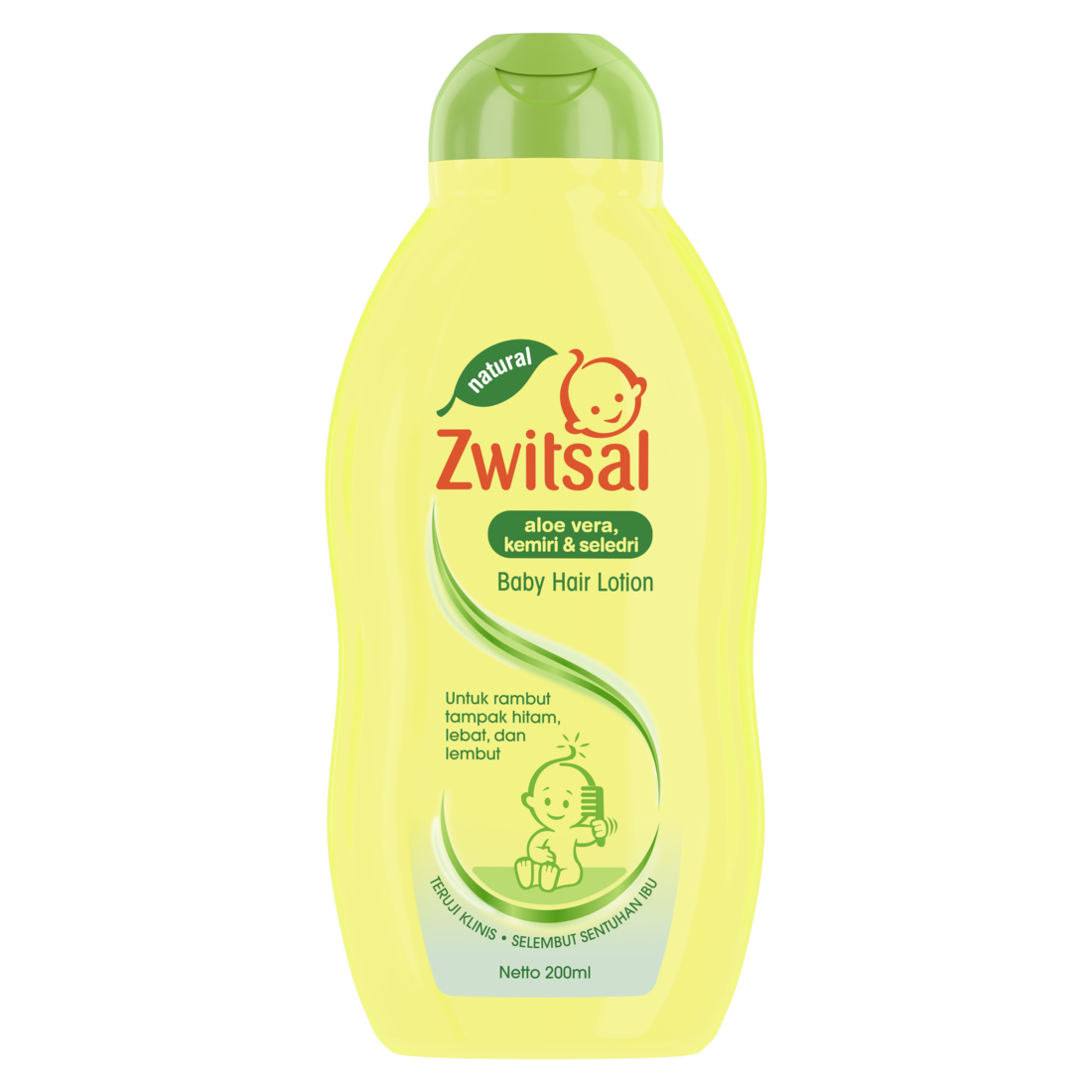 Zwitsal Natural Baby Hair Lotion Aloe Vera 200 ml Tub - 2