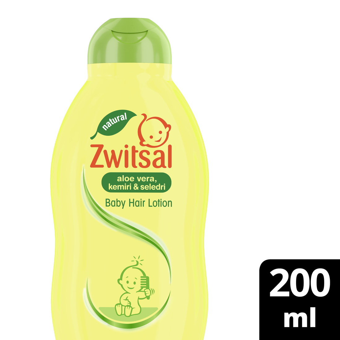 Zwitsal Natural Baby Hair Lotion Aloe Vera 200 ml Tub - 1