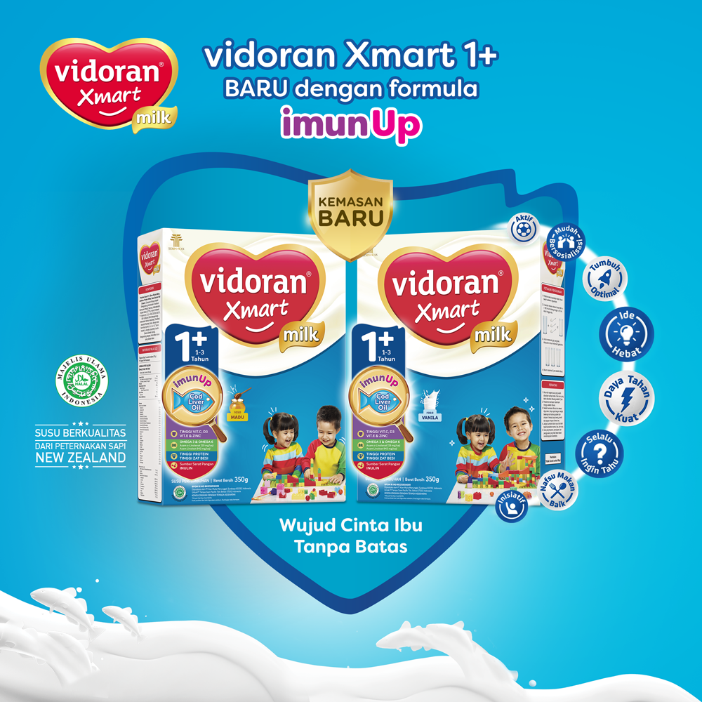 Vidoran Xmart 1+ Nutriplex Madu 925gr - 2