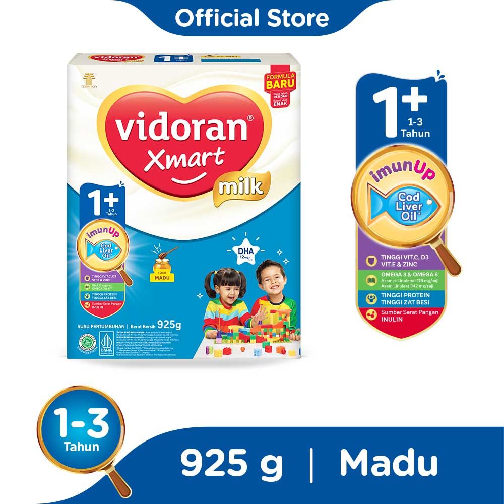 Vidoran Xmart 1+ Nutriplex Madu 925gr - 1