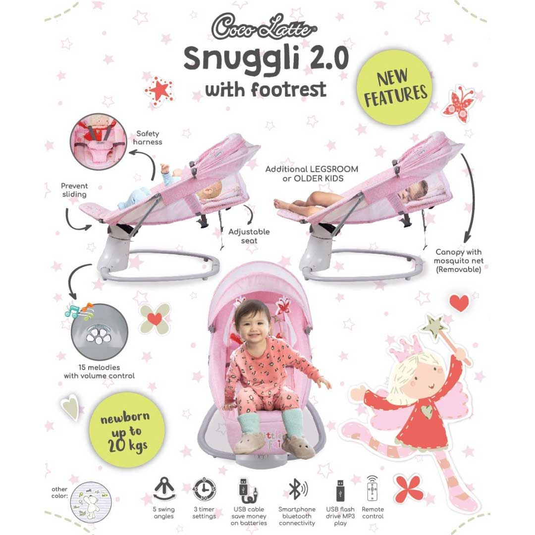 Cocolatte Snuggli 2.0 With Footrest Pink - 1