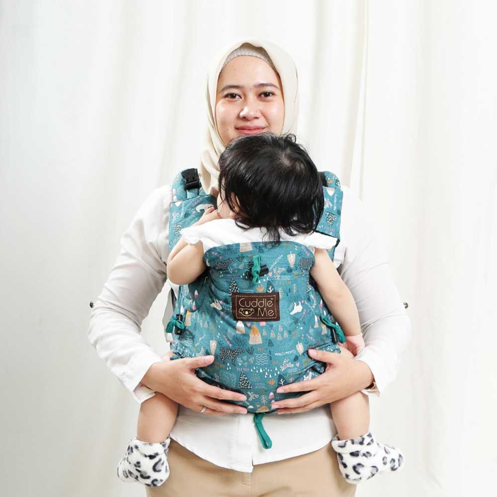 Cuddle Me Levana Gendongan Bayi SSC Newborn Adjustable Tanpa Hipseat - Forest Tosca - 1