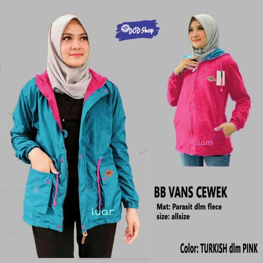 Jaket Parka Bolak Balik Wanita - Turkish-Pink - 1