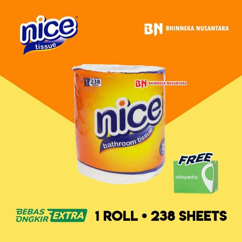 Nice Toilet Tissue Core Non Emboss [1 Roll 238 Sheet] - 1