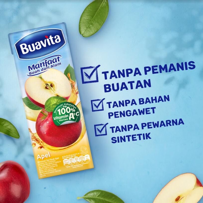 Buavita Jus Buah Asli Apel 1Liter - 3