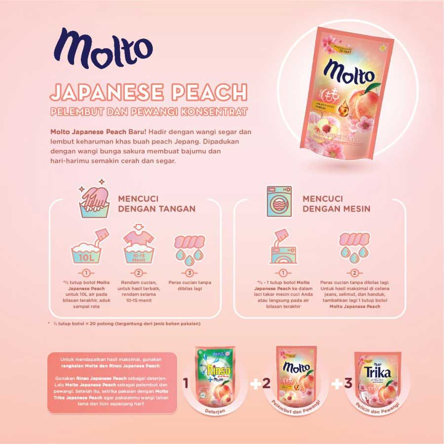 Molto Pelicin Pakaian Japanese Peach 400Ml - 5