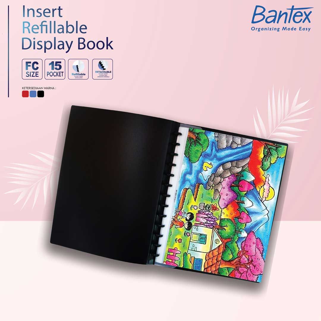 Bantex Insert Refillable Display Book Black - 2