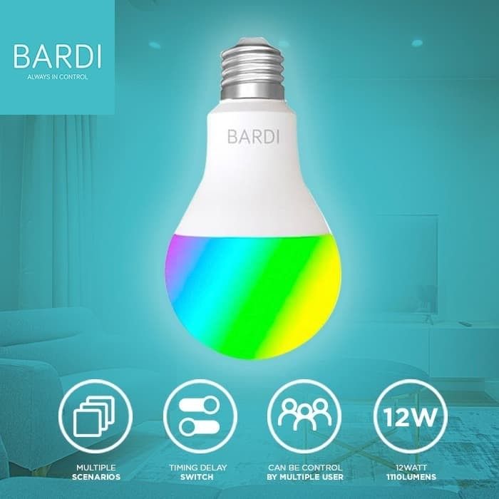 BARDI Smart LIGHT BULB RGB+WW 12W Wifi Wireless IoT - Home Automation - 2