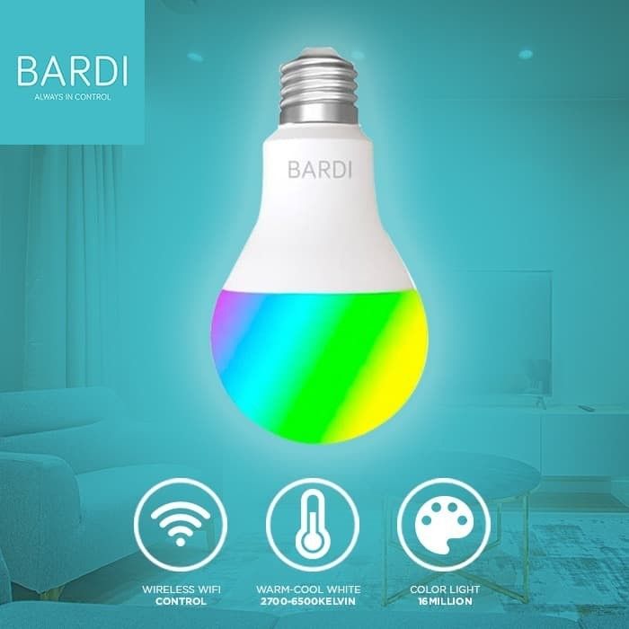 BARDI Smart LIGHT BULB RGB+WW 12W Wifi Wireless IoT - Home Automation - 3