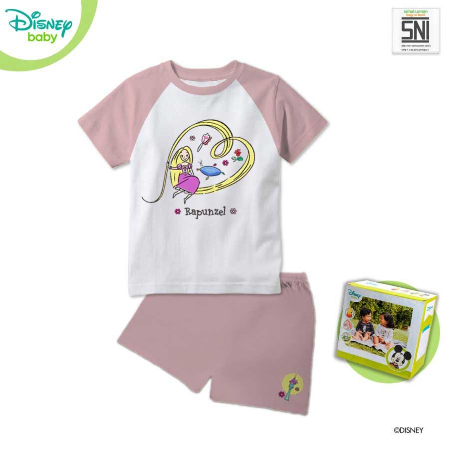 Disney Baby Pakaian Bayi Kaos Raglan SET DISNEY Princess Katun Bambu DPC174 - Dusty Pink M - 1