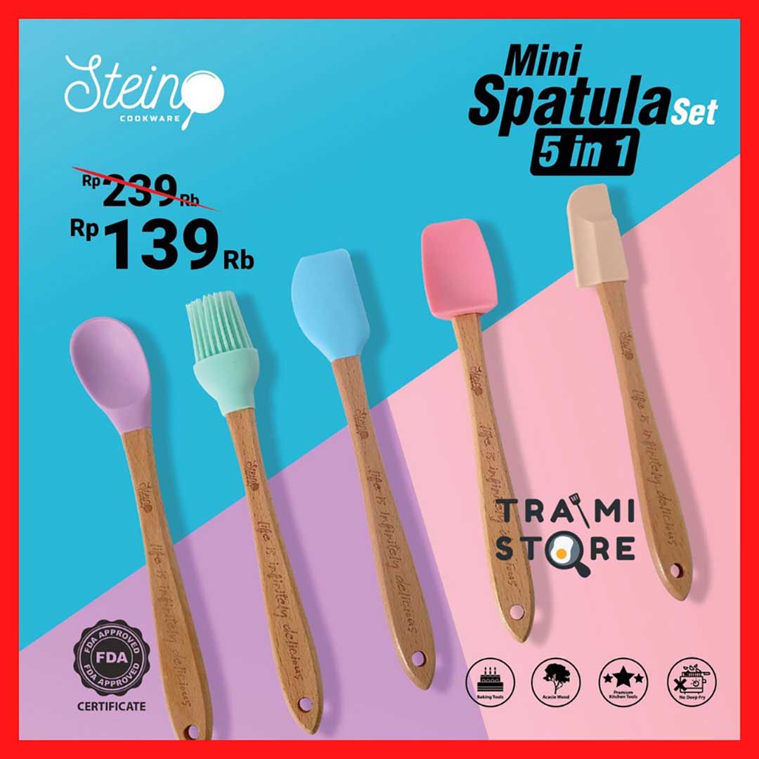 Stein Cookware Mini Spatula Set Silicone Stein 5 In 1 - 1