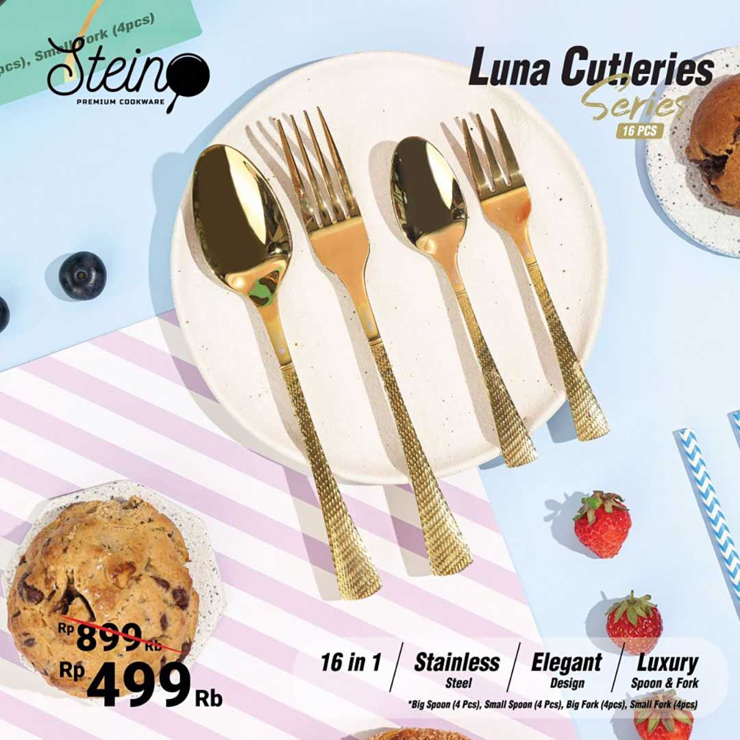 Stein Cookware Luna Cutleries Set Sendok Garpu Estetik - 1