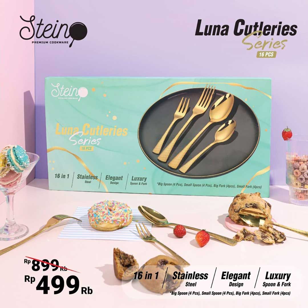 Stein Cookware Luna Cutleries Set Sendok Garpu Estetik - 3