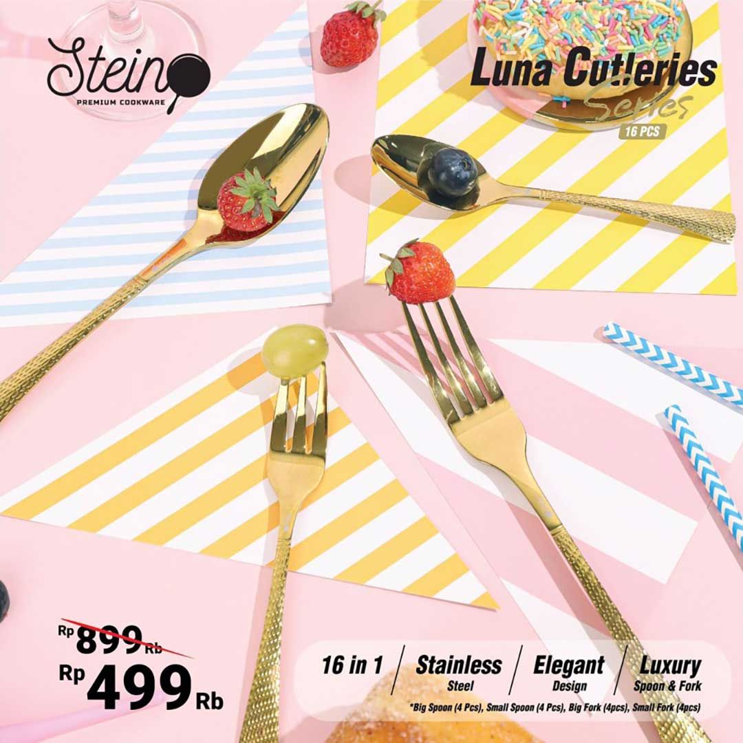 Stein Cookware Luna Cutleries Set Sendok Garpu Estetik - 4