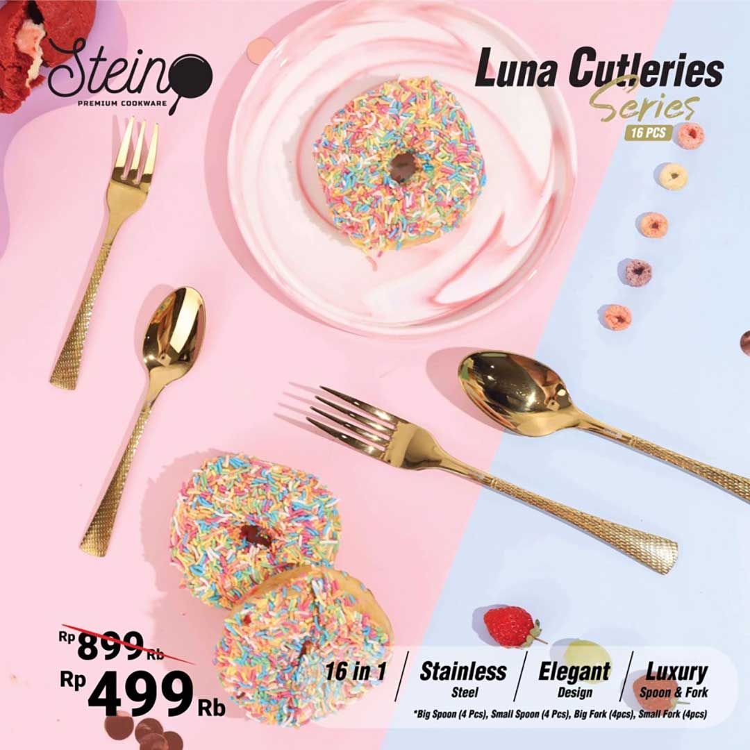 Stein Cookware Luna Cutleries Set Sendok Garpu Estetik - 5