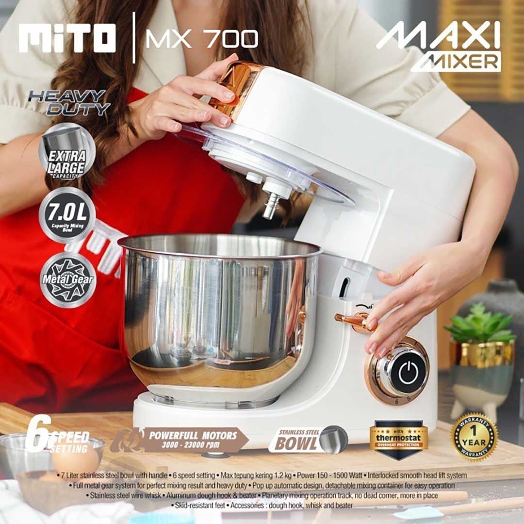 Mito Mixer Maxi MX700 Black White - White Pearl Garansi Resmi - 1