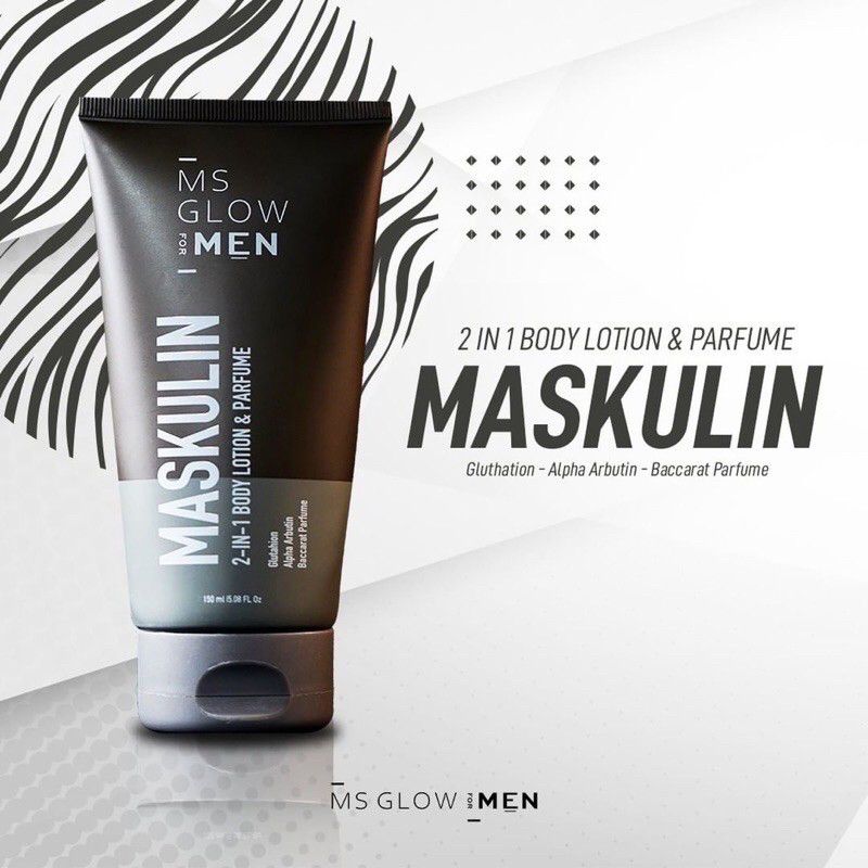 MS Glow Maskulin for Men Body Lotion Parfum Original Pria 2in1 - 1