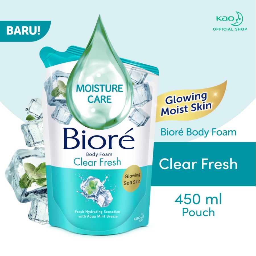 Biore Body Foam Clear Fresh 450Ml - 1