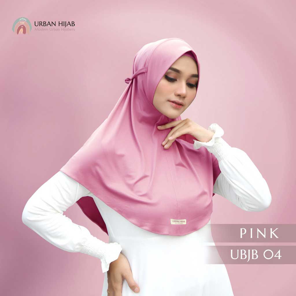 Urban Hijab Bergo Jersey Hamidah - Pink - 1