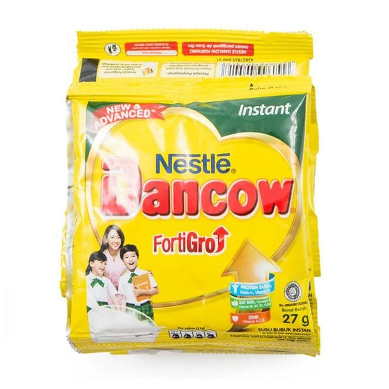 Dancow Fortigro Instant Putih 1 Renteng 10 Sachet Susu Bubuk Renceng - 1