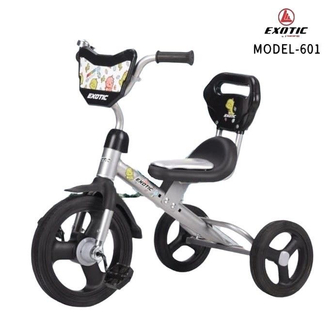 Exotic Sepeda Anak Bayi Balita Roda 3 Tricycle Exotic ET601 BMX Nickel Style Ban Karet By Pacific Black - 2