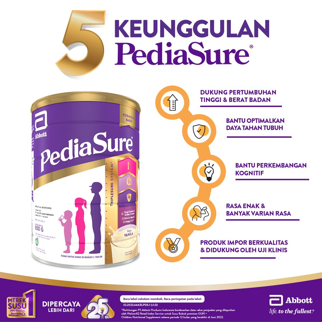 PediaSure Vanila 850 g (1-10th) - Nutrisi Pertumbuhan - 2