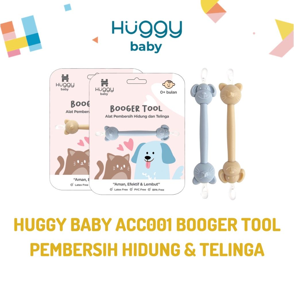 Huggy Baby ACC001 Booger Tool Pembersih Hidung & Telinga Bayi Mirip Oogiebear Blue - 1