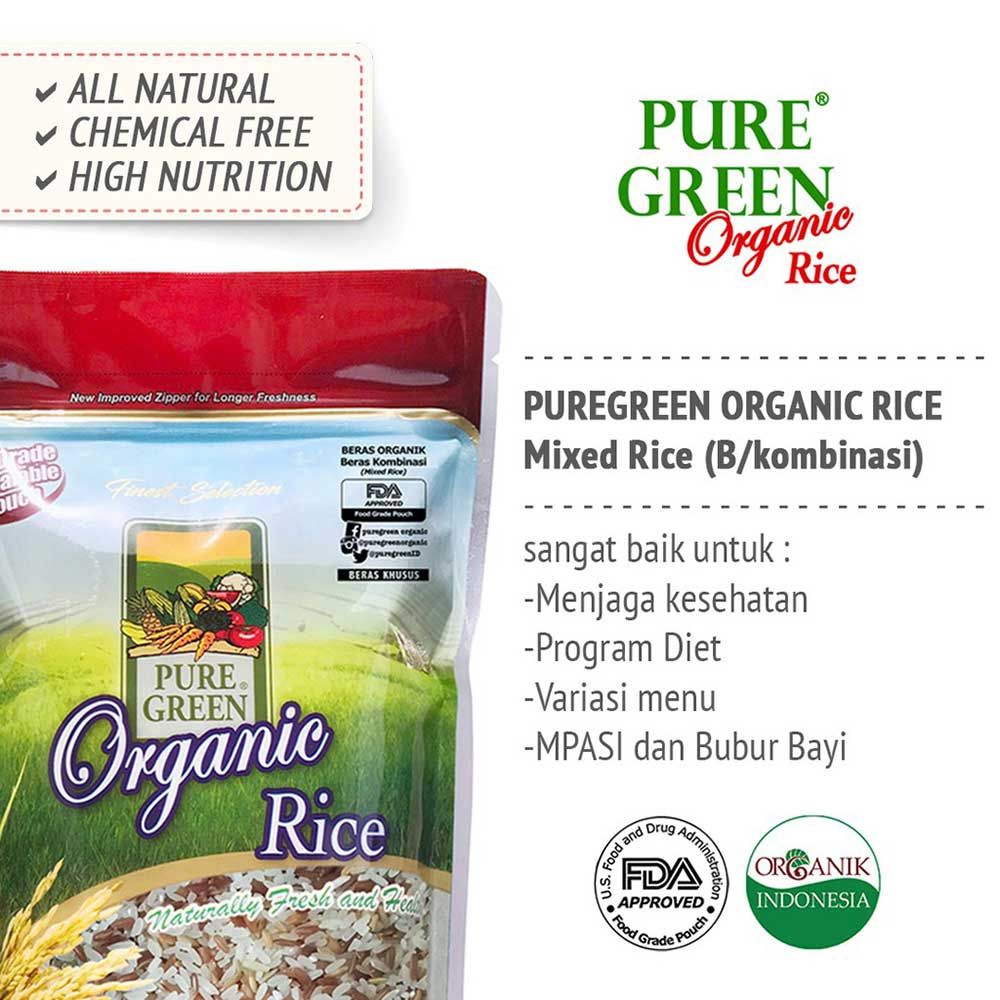 Puregreen Organic Mixed Rice (Kombinasi) 1kg - 2