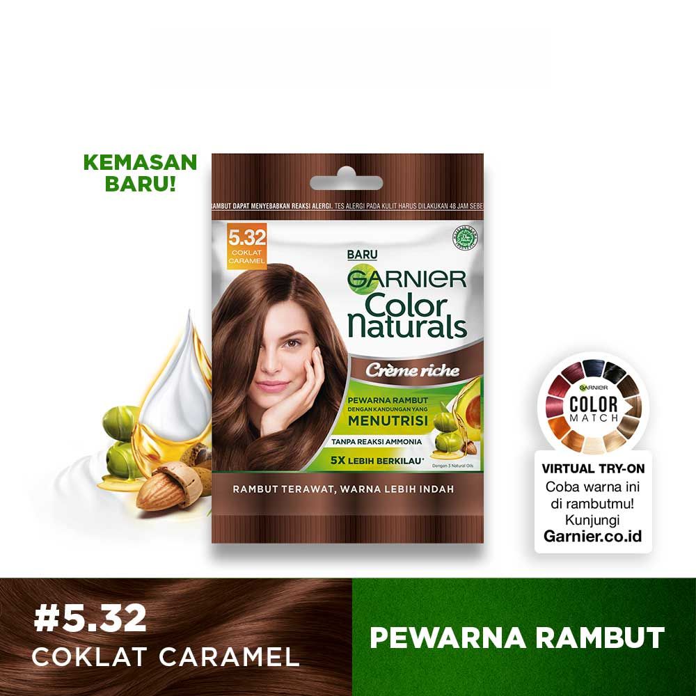 Garnier Color Natural Creme Riche Coklat Karamel Sachet - 1