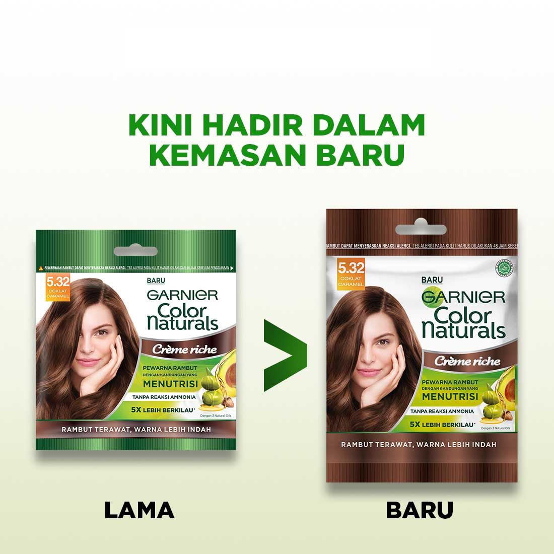 Garnier Color Natural Creme Riche Coklat Karamel Sachet - 3