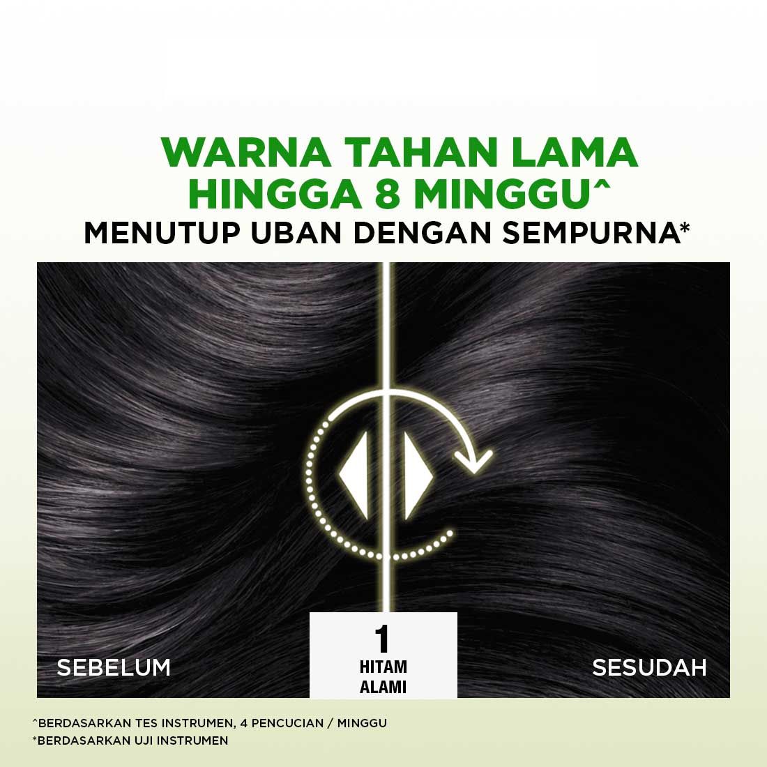 Garnier Color Natural Express Cream Hitam Alami Sachet - 3