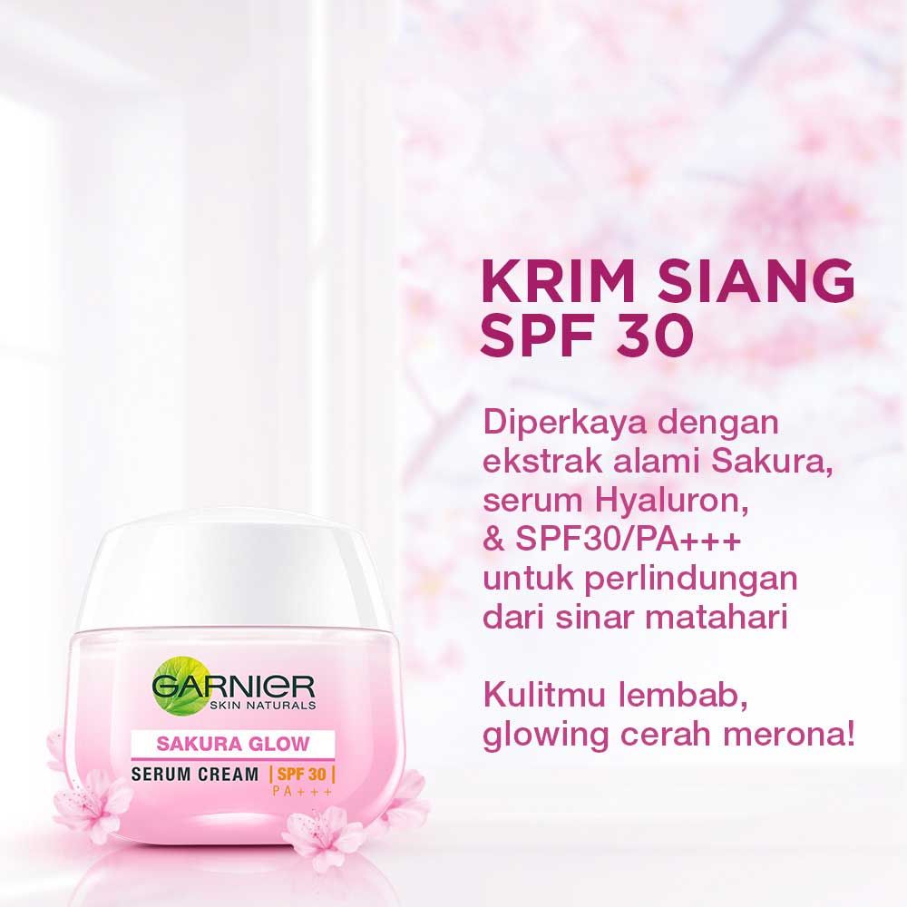 Garnier Sakura Glow Serum Day Cream SPF21 50ml - 2