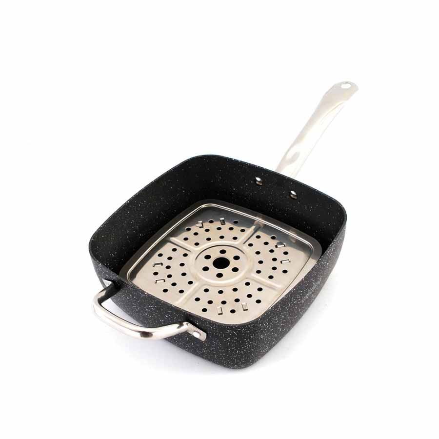 Cucina 6 in 1 Deep Square Frying Pan  Panci Penggorengan Deep Fryer - 4