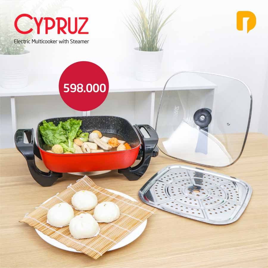 Cypruz Electric Multicooker and Steamer Panci Steamboat Listrik Hotpot - 1