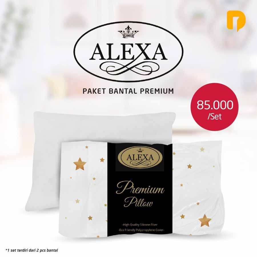 Bantal Alexa  Bantal Silicone Fiber  Anti Bacterial Non Allergenic - 1