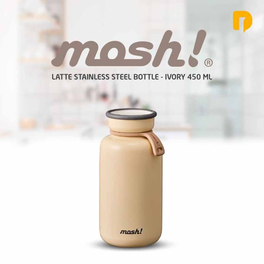 Mosh! Latte Stainless Steel Bottle - 450 ml  Thermos Botol Vacuum Putih - 1