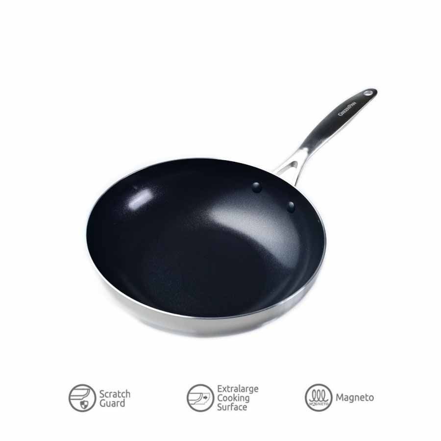 GreenPan Geneva Open Wok 28 Cm 3.63 L  Wok pan Ceramic Coating - 1