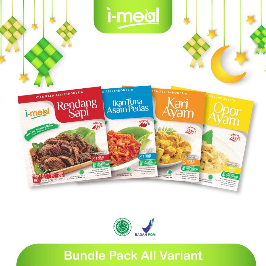 Paket i-meal rendang+tuna+kari dan opor ayam - 1