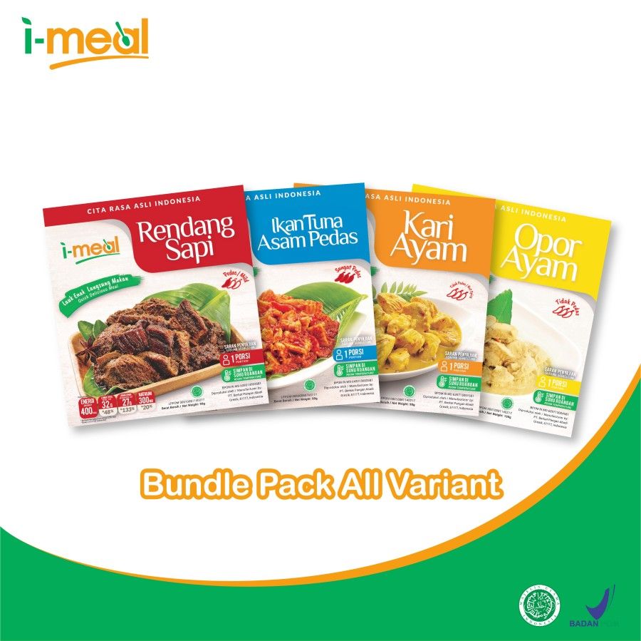 Paket i-meal rendang+tuna+kari dan opor ayam - 2