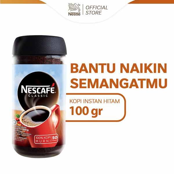 Nescafe Classic Kopi Instan Kopi Hitam 100G Jar - 1