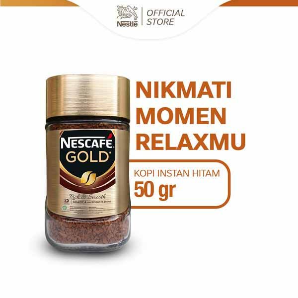 Nescafe Gold Kopi Instan Kopi Hitam 50G Jar - 1