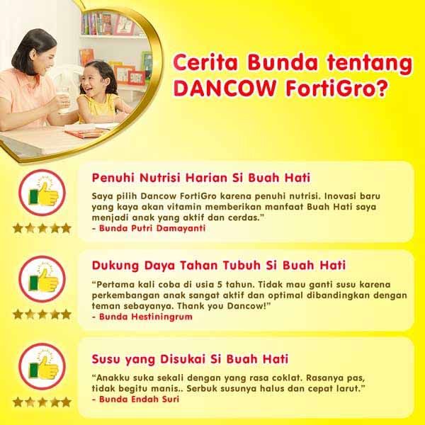 Dancow Fortigro Susu Bubuk Coklat Box 800G - 5