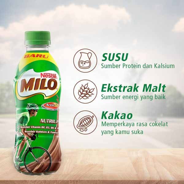 Milo Susu Coklat Nutri Up Minuman Botol 225Ml X 4Pcs - 2