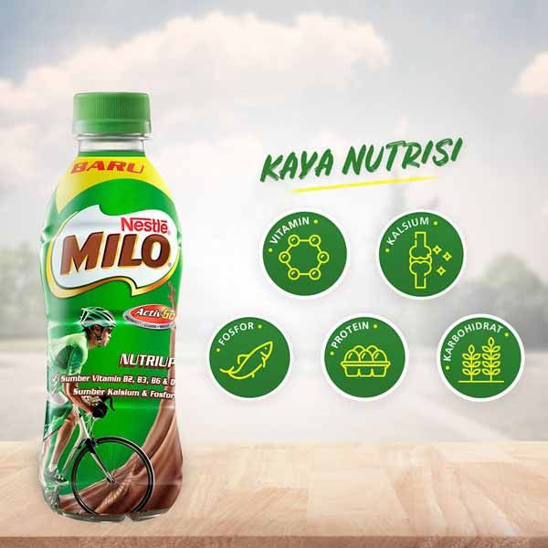 Milo Susu Coklat Nutri Up Minuman Botol 225Ml X 4Pcs - 3