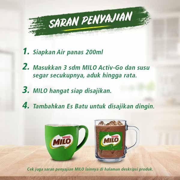 Milo Activ-Go Susu Coklat Pouch 300G X 2Pcs - 4